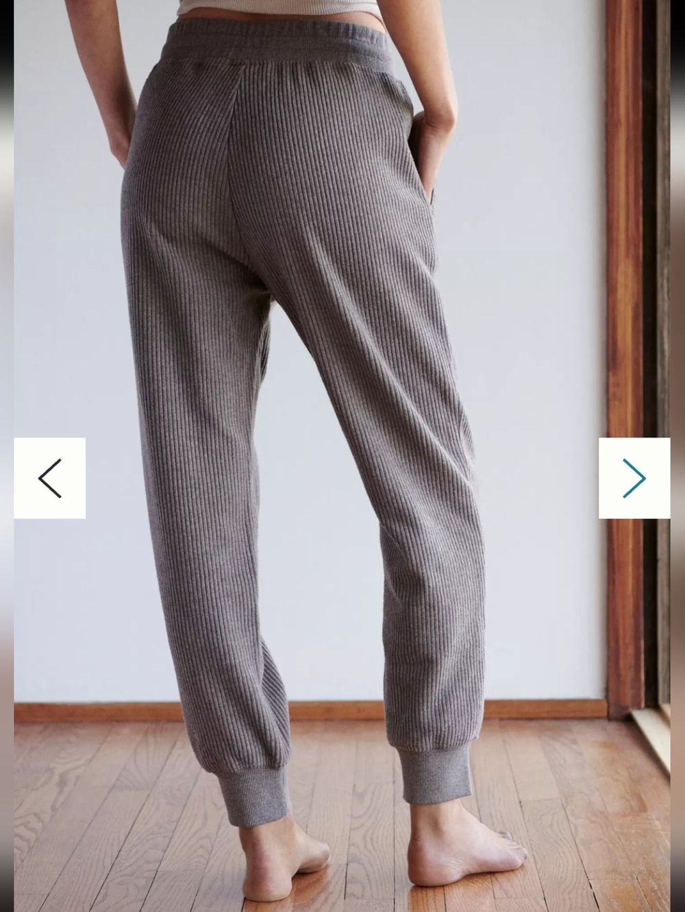 VARLEY Chaucer Pant Ribbed Jogger in Mink Marl Small - Picture 5 of 8
